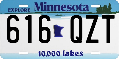 MN license plate 616QZT