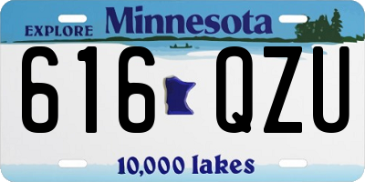 MN license plate 616QZU