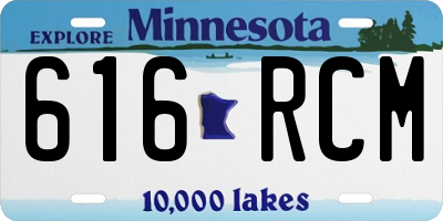 MN license plate 616RCM