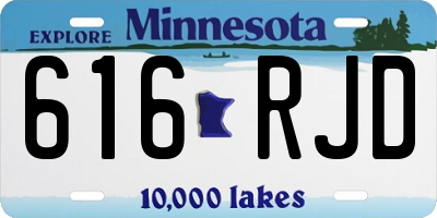 MN license plate 616RJD