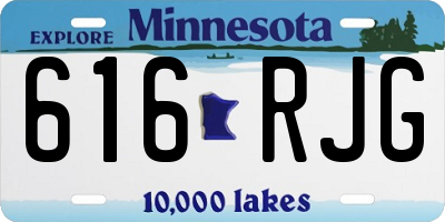MN license plate 616RJG
