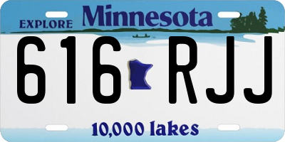 MN license plate 616RJJ