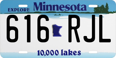 MN license plate 616RJL