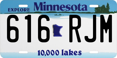 MN license plate 616RJM