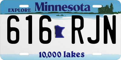 MN license plate 616RJN