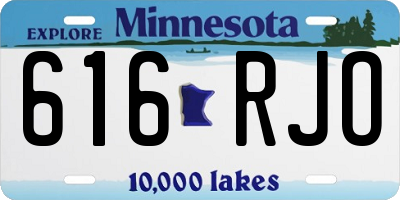 MN license plate 616RJO