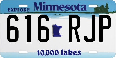 MN license plate 616RJP