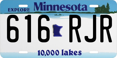 MN license plate 616RJR