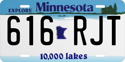 MN license plate 616RJT