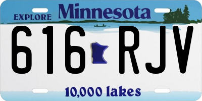 MN license plate 616RJV