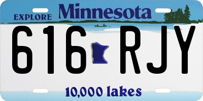 MN license plate 616RJY