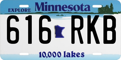 MN license plate 616RKB