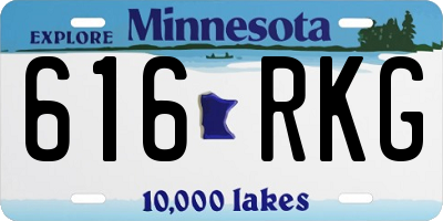 MN license plate 616RKG