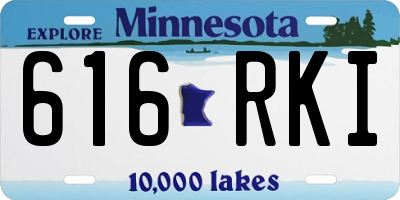 MN license plate 616RKI