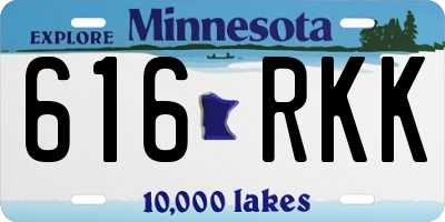MN license plate 616RKK