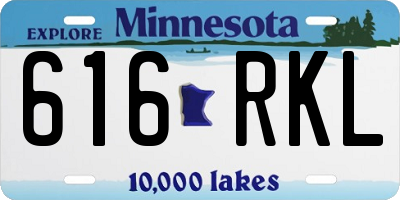 MN license plate 616RKL