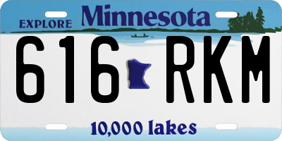 MN license plate 616RKM