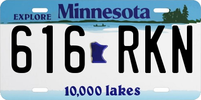 MN license plate 616RKN