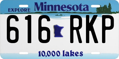 MN license plate 616RKP