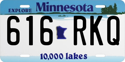 MN license plate 616RKQ