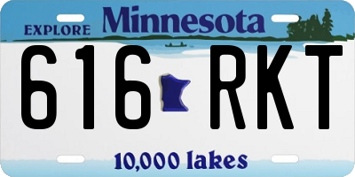 MN license plate 616RKT