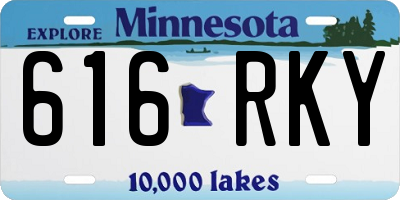 MN license plate 616RKY