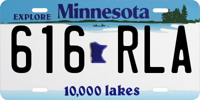 MN license plate 616RLA
