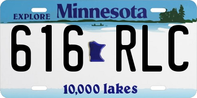 MN license plate 616RLC