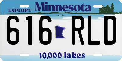 MN license plate 616RLD