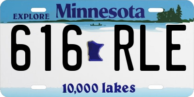 MN license plate 616RLE