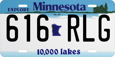 MN license plate 616RLG