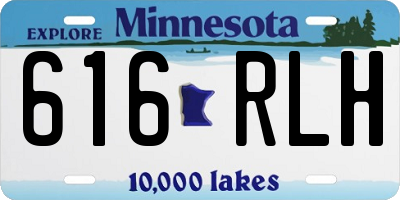 MN license plate 616RLH