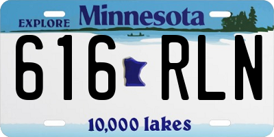 MN license plate 616RLN