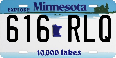 MN license plate 616RLQ