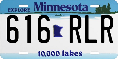 MN license plate 616RLR