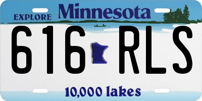 MN license plate 616RLS