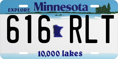 MN license plate 616RLT
