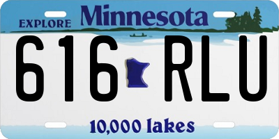 MN license plate 616RLU