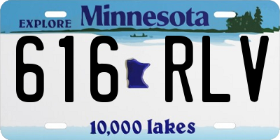 MN license plate 616RLV