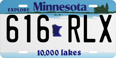 MN license plate 616RLX