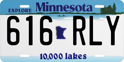 MN license plate 616RLY