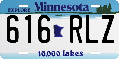 MN license plate 616RLZ