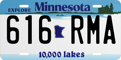 MN license plate 616RMA