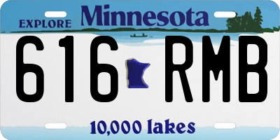 MN license plate 616RMB