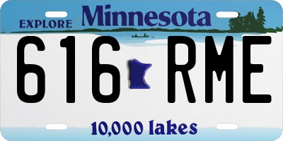 MN license plate 616RME