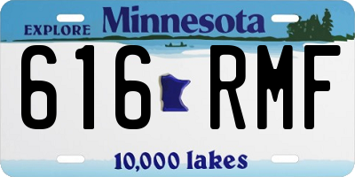 MN license plate 616RMF