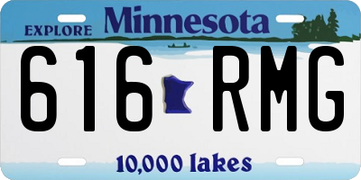 MN license plate 616RMG