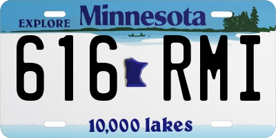 MN license plate 616RMI