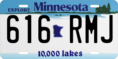 MN license plate 616RMJ