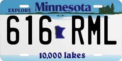 MN license plate 616RML